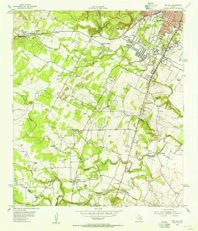 United States Geological Survey Oak Hill, TX (1955, 24000-Scale) digital map