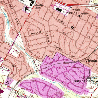 United States Geological Survey Oak Hill, TX (1966, 24000-Scale) digital map