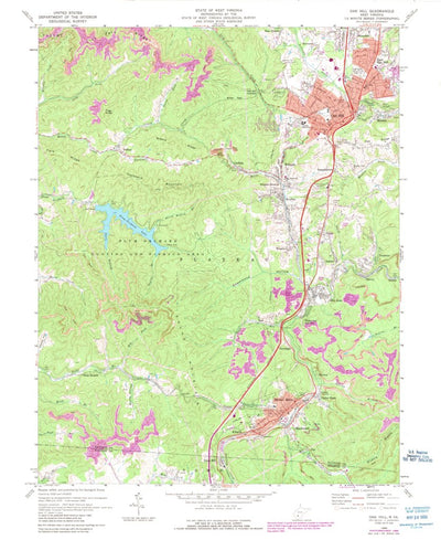 United States Geological Survey Oak Hill, WV (1969, 24000-Scale) digital map