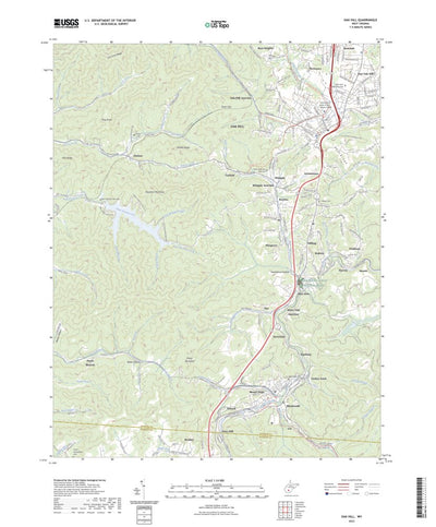 United States Geological Survey Oak Hill, WV (2023, 24000-Scale) digital map