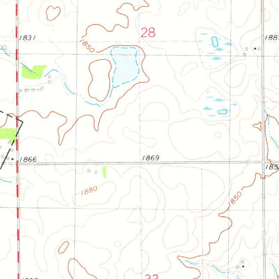 United States Geological Survey Oak Hollow, SD (1978, 24000-Scale) digital map