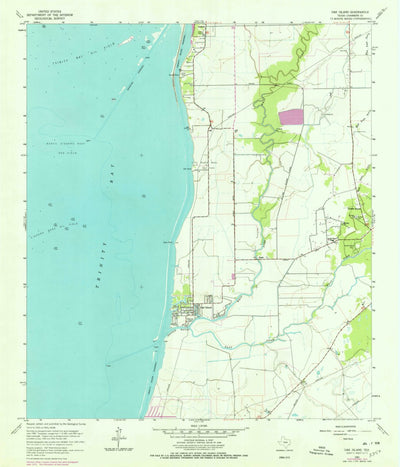 United States Geological Survey Oak Island, TX (1961, 24000-Scale) digital map