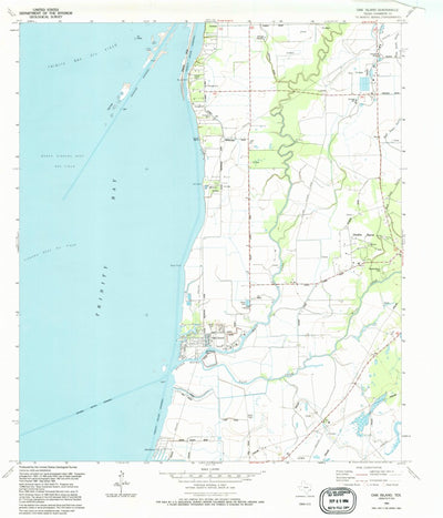 United States Geological Survey Oak Island, TX (1994, 24000-Scale) digital map