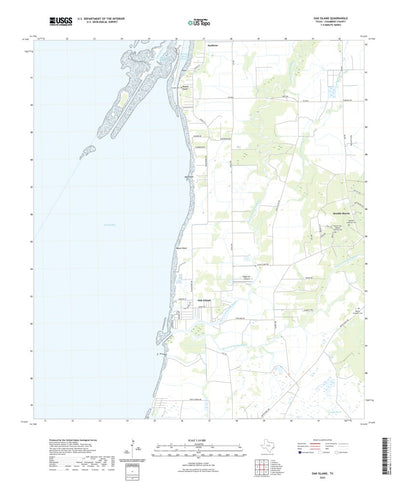 United States Geological Survey Oak Island, TX (2022, 24000-Scale) digital map
