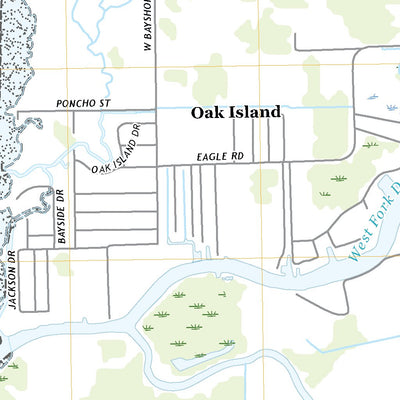 United States Geological Survey Oak Island, TX (2022, 24000-Scale) digital map