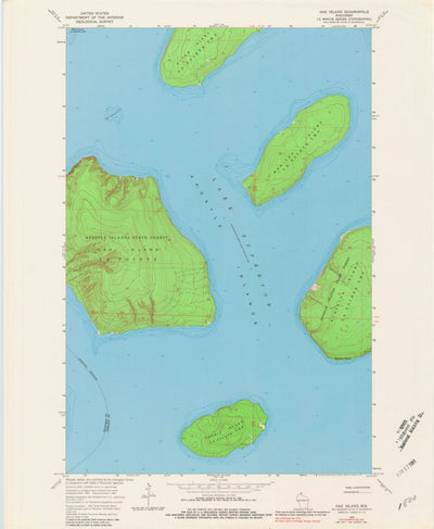 United States Geological Survey Oak Island, WI (1963, 24000-Scale) digital map