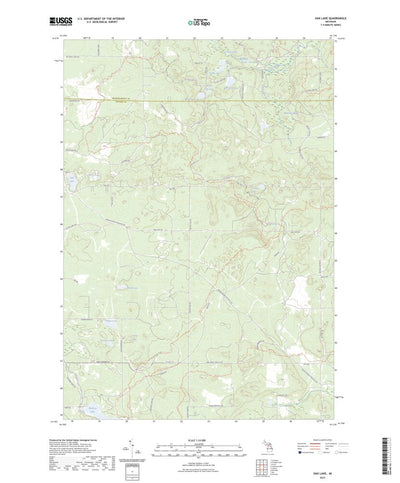 United States Geological Survey Oak Lake, MI (2023, 24000-Scale) digital map