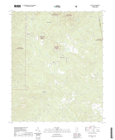 United States Geological Survey Oak Level, AL (2021, 24000-Scale) digital map