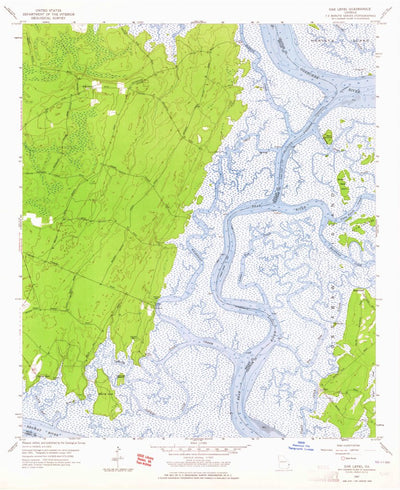 United States Geological Survey Oak Level, GA (1957, 24000-Scale) digital map