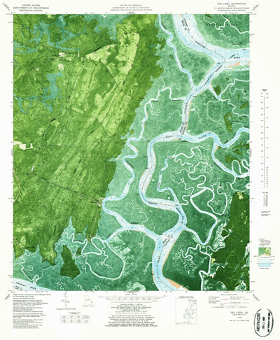 United States Geological Survey Oak Level, GA (1979, 24000-Scale) digital map