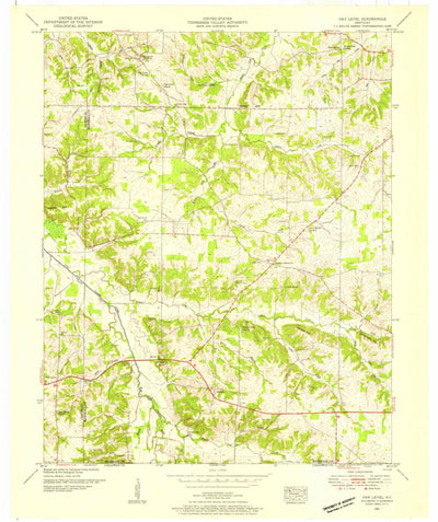 United States Geological Survey Oak Level, KY (1951, 24000-Scale) digital map