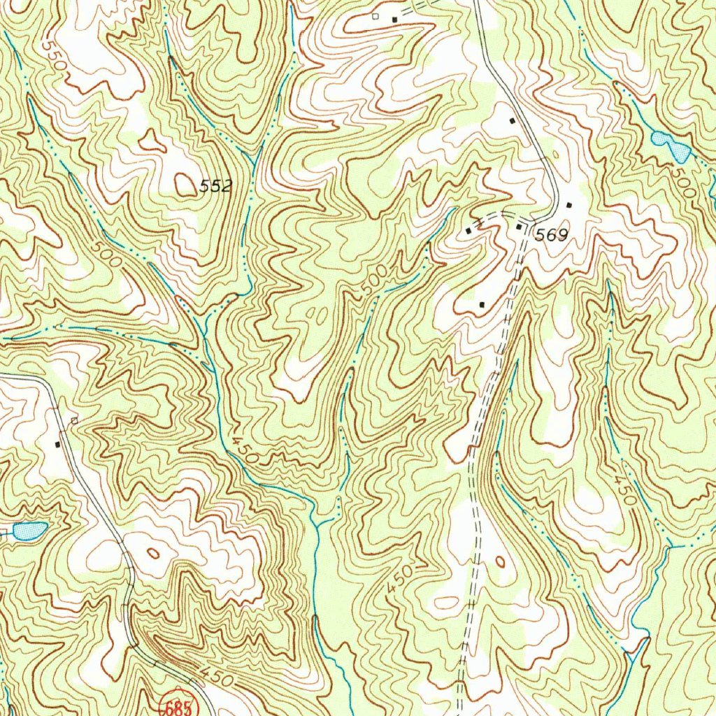 Oak Level, VA (1968, 24000Scale) Map by United States Geological