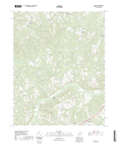 United States Geological Survey Oak Level, VA (2022, 24000-Scale) digital map
