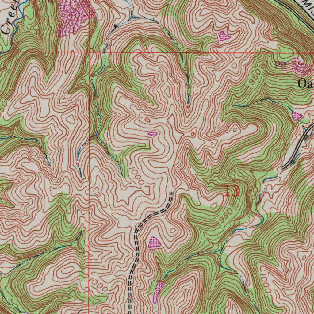 Oak Mills, KS-MO (1961, 24000-Scale) Map by United States Geological ...