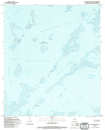 United States Geological Survey Oak Mound Bayou, LA (1994, 24000-Scale) digital map