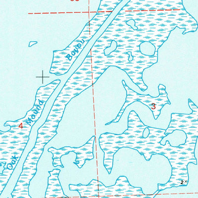 United States Geological Survey Oak Mound Bayou, LA (1994, 24000-Scale) digital map