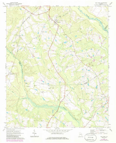 United States Geological Survey Oak Park, GA (1970, 24000-Scale) digital map