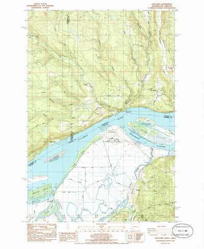 United States Geological Survey Oak Point, WA-OR (1985, 24000-Scale) digital map