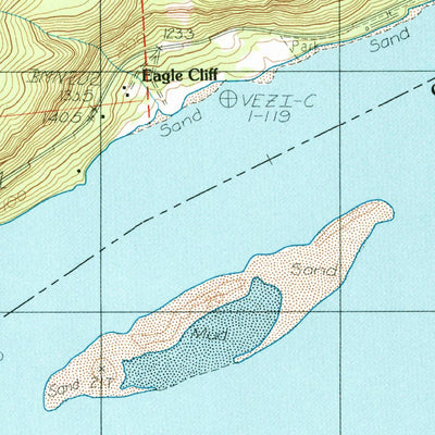 United States Geological Survey Oak Point, WA-OR (1985, 24000-Scale) digital map