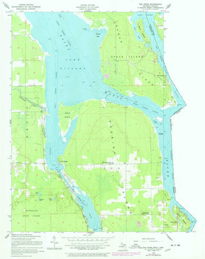United States Geological Survey Oak Ridge, MI (1951, 24000-Scale) digital map