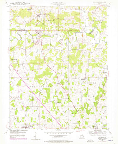United States Geological Survey Oak Ridge, MO (1947, 24000-Scale) digital map