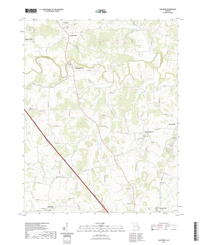 United States Geological Survey Oak Ridge, MO (2021, 24000-Scale) digital map