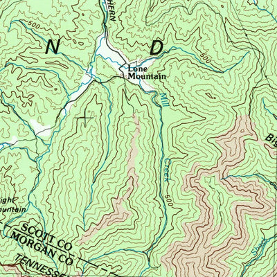 United States Geological Survey Oak Ridge, TN (1979, 100000-Scale) digital map