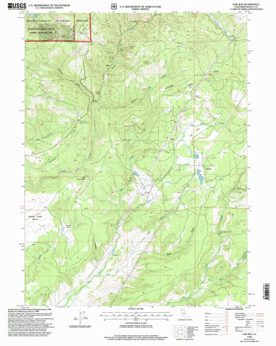 United States Geological Survey Oak Run, CA (1998, 24000-Scale) digital map