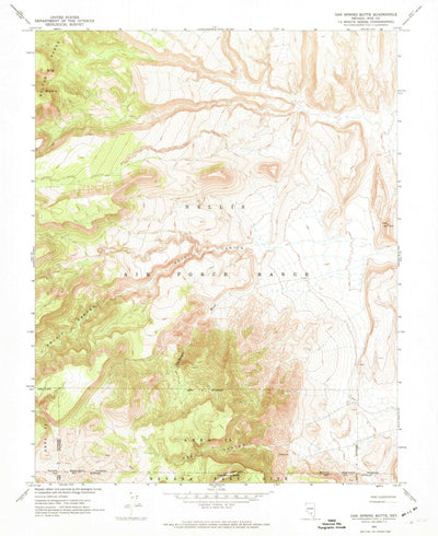 United States Geological Survey Oak Spring Butte, NV (1962, 24000-Scale) digital map