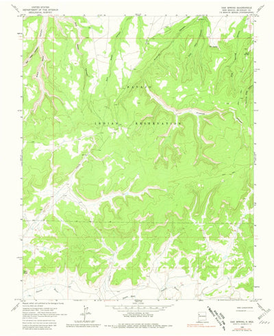 United States Geological Survey Oak Spring, NM (1963, 24000-Scale) digital map