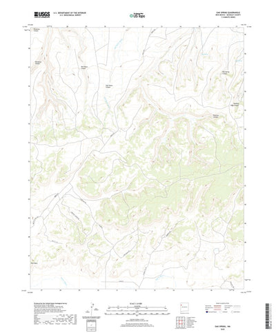 United States Geological Survey Oak Spring, NM (2020, 24000-Scale) digital map