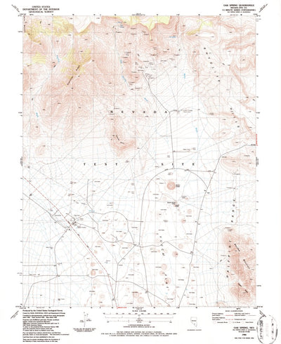 United States Geological Survey Oak Spring, NV (1986, 24000-Scale) digital map