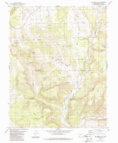 United States Geological Survey Oakbrush Hill, CO (1984, 24000-Scale) digital map