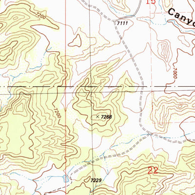 United States Geological Survey Oakbrush Hill, CO (1984, 24000-Scale) digital map