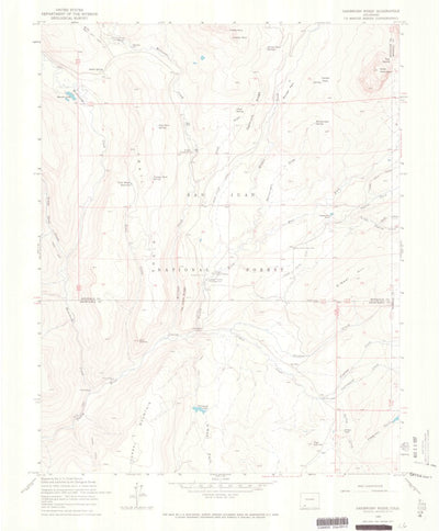 United States Geological Survey Oakbrush Ridge, CO (1964, 24000-Scale) digital map
