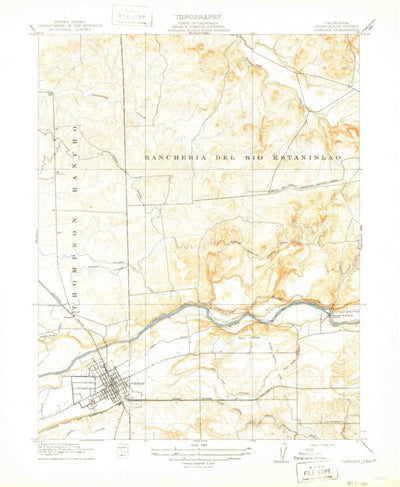 United States Geological Survey Oakdale, CA (1915, 31680-Scale) digital map