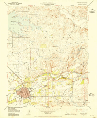 United States Geological Survey Oakdale, CA (1953, 24000-Scale) digital map