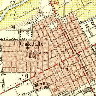 United States Geological Survey Oakdale, CA (1953, 24000-Scale) digital map