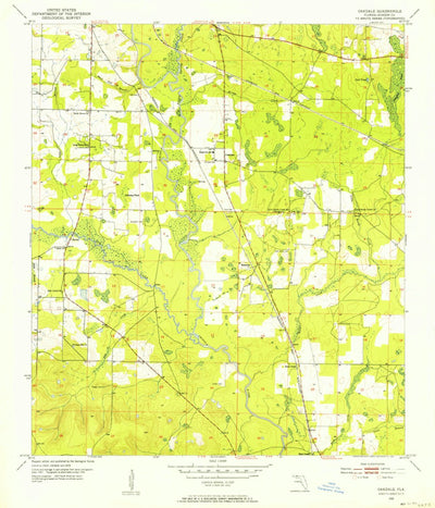 United States Geological Survey Oakdale, FL (1952, 24000-Scale) digital map