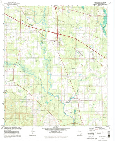 United States Geological Survey Oakdale, FL (1994, 24000-Scale) digital map