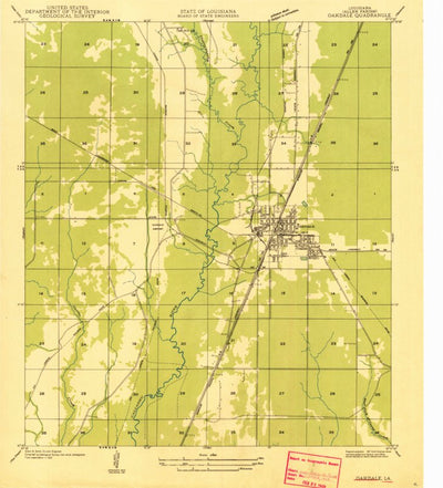 United States Geological Survey Oakdale, LA (1935, 31680-Scale) digital map