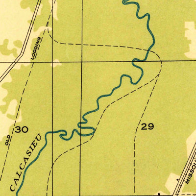 United States Geological Survey Oakdale, LA (1935, 31680-Scale) digital map