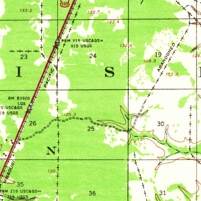 United States Geological Survey Oakdale, LA (1942, 62500-Scale) digital map