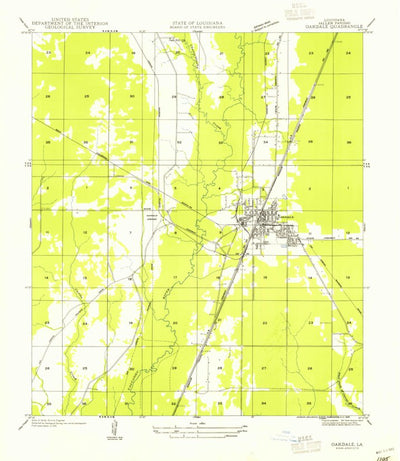 United States Geological Survey Oakdale, LA (1955, 31680-Scale) digital map