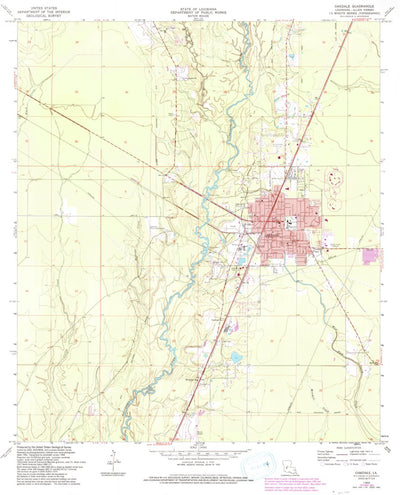 United States Geological Survey Oakdale, LA (1968, 24000-Scale) digital map