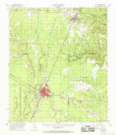United States Geological Survey Oakdale, LA (1968, 62500-Scale) digital map