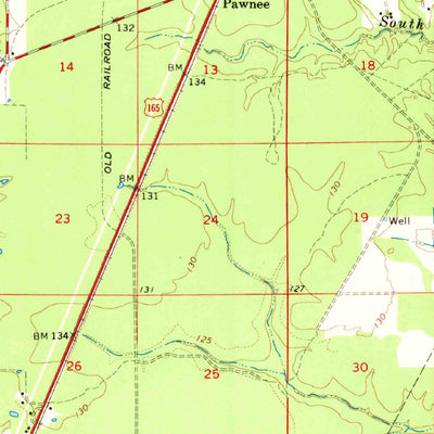 United States Geological Survey Oakdale, LA (1968, 62500-Scale) digital map