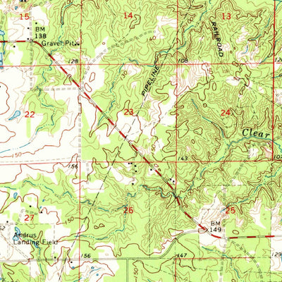 United States Geological Survey Oakdale, LA (1968, 62500-Scale) digital map