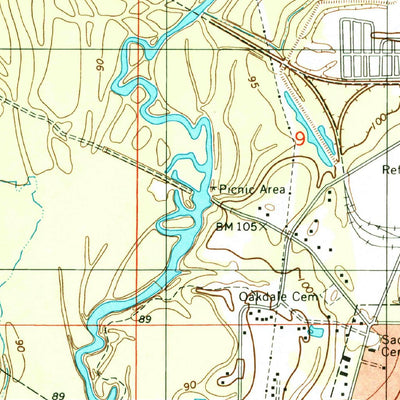 United States Geological Survey Oakdale, LA (1998, 24000-Scale) digital map