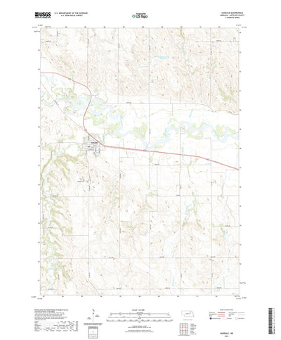 United States Geological Survey Oakdale, NE (2021, 24000-Scale) digital map